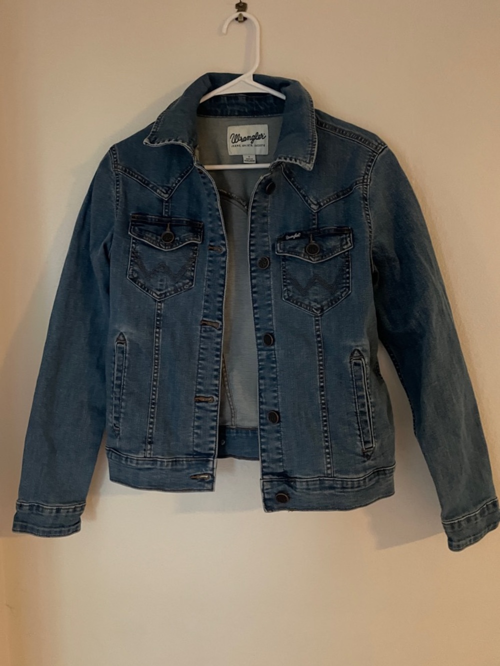 Wrangler Classic Medium Blue Denim Jacket Size XS or S Western Style
